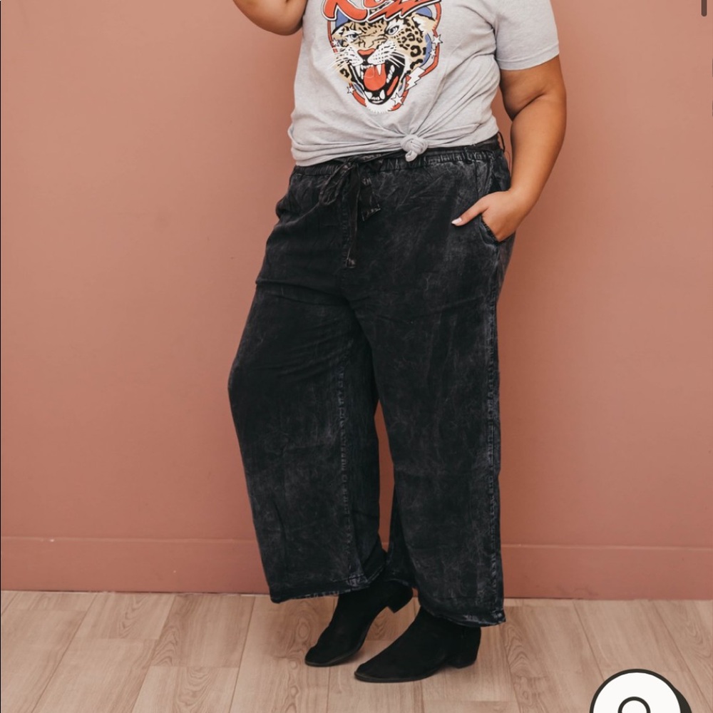 Kervology Mineral Wash Wide Leg Pants